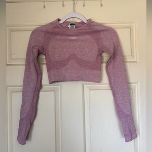Gymshark Women's Purple Long Sleeve Crop Top